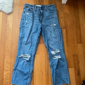 Abercrombie Ankle Straight Ultra High Rise Jeans